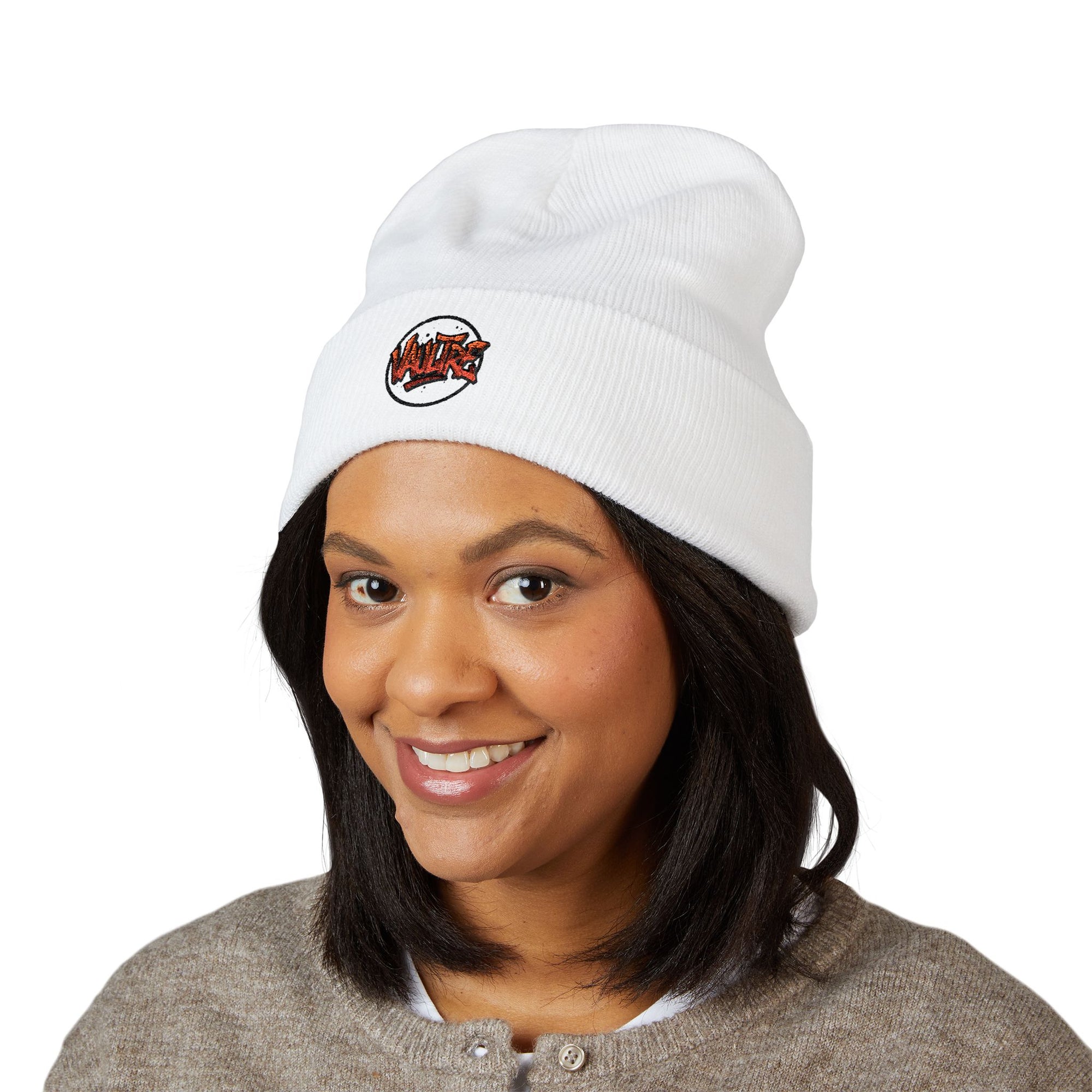 La Vaultre Signature Beanie White
