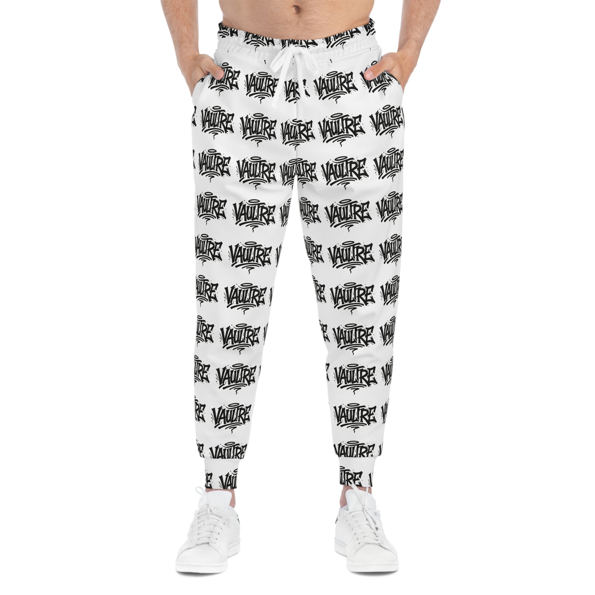 La Vault Script Joggers White