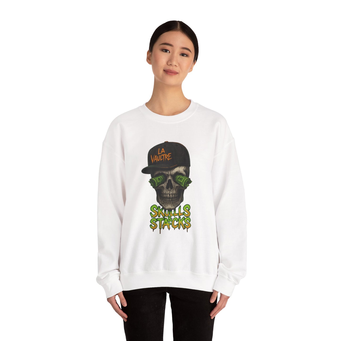 La Vaultre Skulls & Stacks Crewneck - La Vaultre